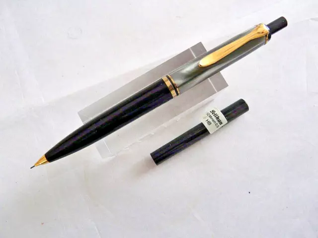 Pelikan D200 Bleistift grau marmoriet # Mine + Radiergummi #  um 1990 # (14)