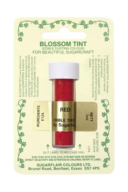 Sugarflair Blossom Teinte Saupoudrage Colours - Rouge