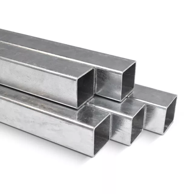 Galvanised Square Clamps and Galvanised/Mild Square Box Section - 1m 2m 3m long