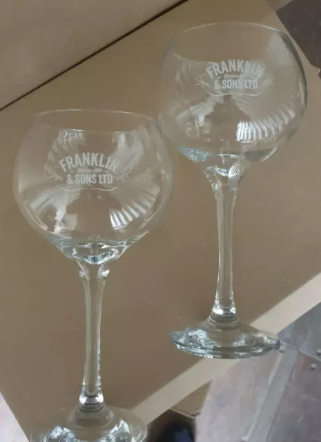 4 X Rare Franklin & Sons Large Tulip Gin Glas NEW CE Gift Bar Pub Man Cave