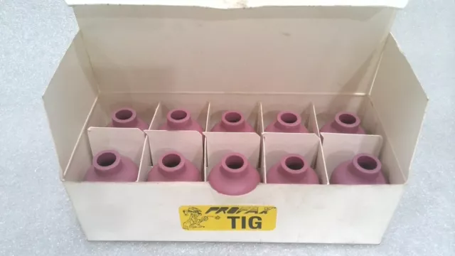 Profax 57N75 Large Gas Lens Tig Torch Nozzle, 3/8", 6, Alumina, (10-Pack)