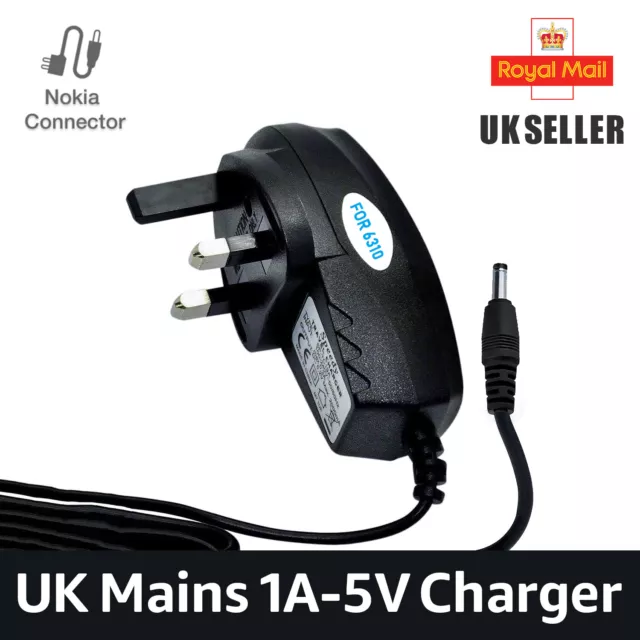 Latest UK Mains Fast Charging Charger For Various Nokia 6310-6085-3310-3108-3200