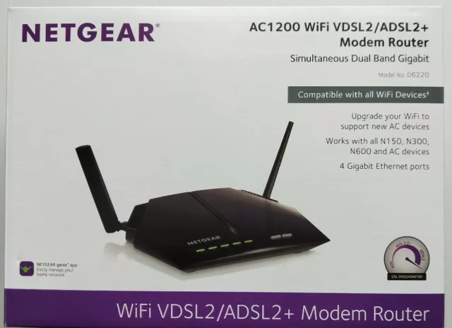Netgear AC1200 WiFi VDSL/ADSL Modem Router