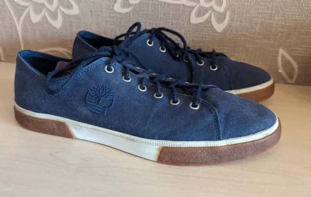 Timberland Navy Tencel/Refibra Canvas Shoes Size 10