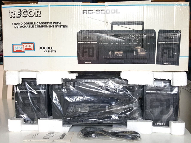 Radio Cassette Enregistreur Enregistreur Cassettes Double Lecteur Rétro