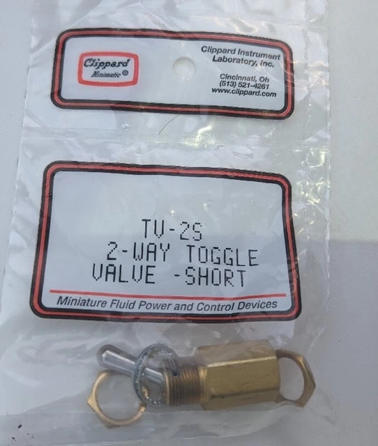 Clippard Minimatic TV-2S Valve 2-WAY TOGGLE Free Shipping And Volume Discount