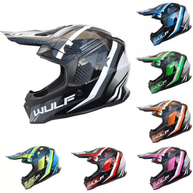 Wulfsport Cub Iconic Off Road Pro Motocross Helmet Kids Motorcross ATV Crash Lid