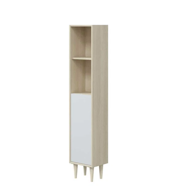 Colonna Bagno "Verona" Rovere E Bianco, 30X25X150 Cm