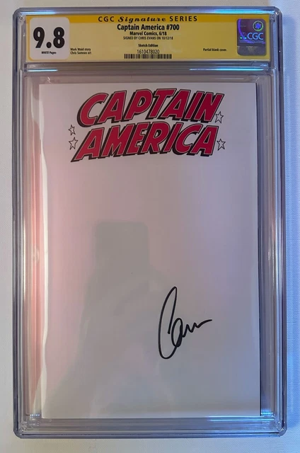Captain America #700 CGC SS 9.8 Signed by Chris Evans 🔥 RARE Sketch Edition WOW
