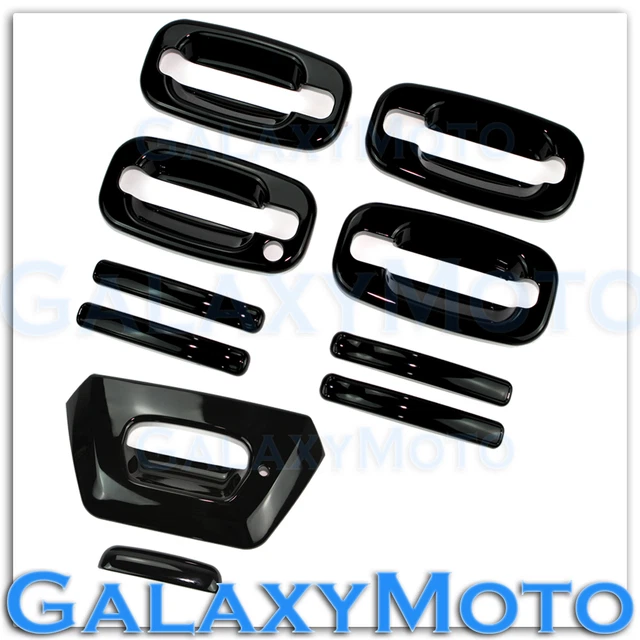 02-06 Chevy Avalanche Factory Gloss Black 4 Door No PSG KH+Tailgate Handle Cover