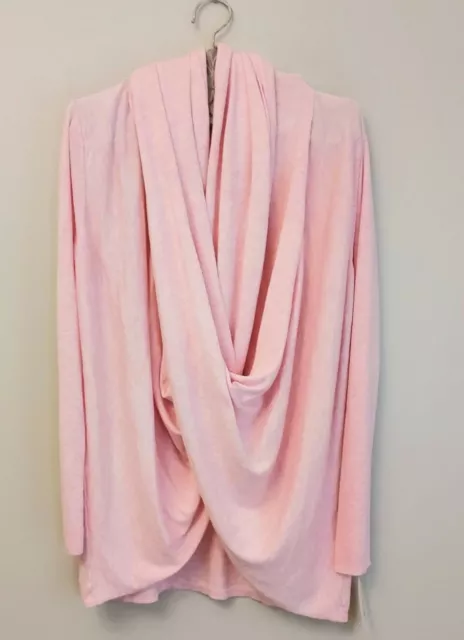 Nordstrom Lingerie Women’s Long Wrap Sweater Size XL Pink NEW NWT