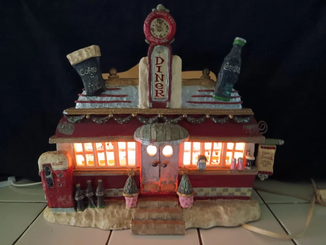 Coca Cola Christmas Village Diner Vintage (1998) Kurt Adler
