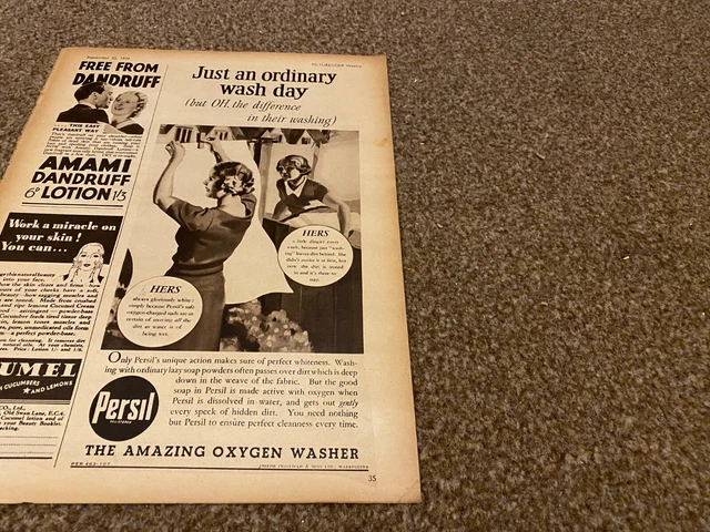 (Ftwb4) Advert 12X6" Persil The Amazing Oxygen Washer