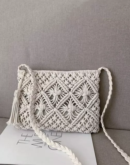 Sac À Main À Bandoulière Blanc Ajouré Femme Tendance Sacs Neuf Mode FR