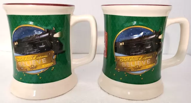 Lot #2 Polar Express Coffee Hot Chocolate Train Ride Believe Mug Cup Christmas