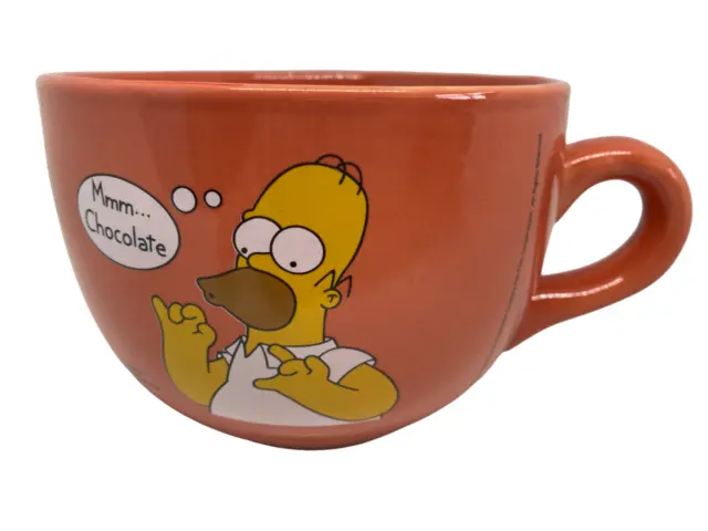The Simpsons Collectables Large Mug Cup Homer Simpson Mmm Chocolate H3.5" D5"