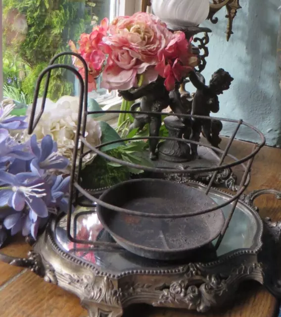 A Charming Vintage French Wire Work Shabby Chic Balcony Basket~ Cottage Display