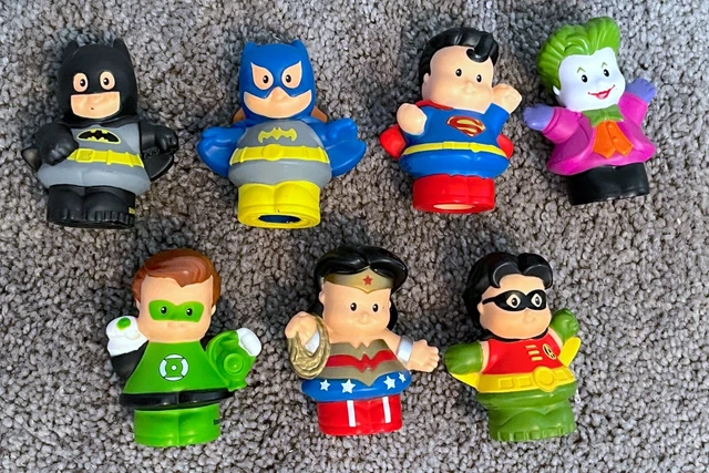 Fisher Price Little People DC Super Hero Figures Lot of 7 Toys Villains Batman