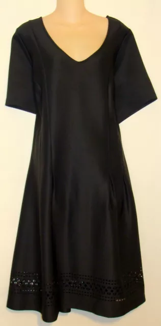 Nwot!  Ny Collection Woman Plus Black Cut Out Scuba Dress Size 3X 24W  A113