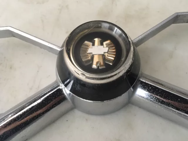 Vintage 1951 1952 Chevrolet Butterfly Horn Ring and Horn Cap