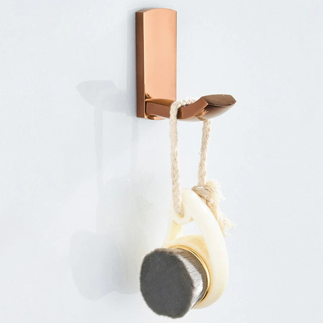 Rose Gold Brass Single Hook Single Hat Coat Robe Door Wall Hook Hanger Zba873