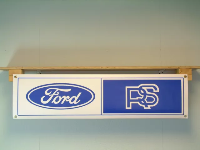 Ford RS Rallye Banner Car Show Garage Workshop Wall Display Escort Capri Fiesta