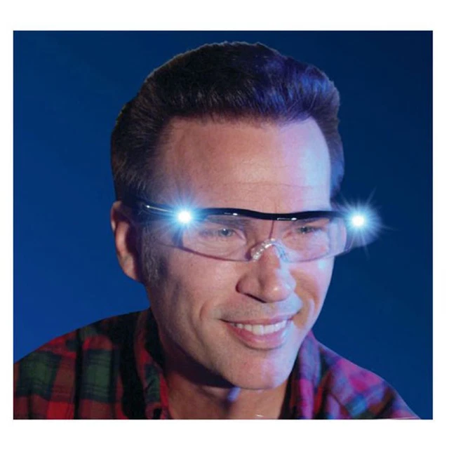 2 gafas lupas con luz 180% luz LED lupa para