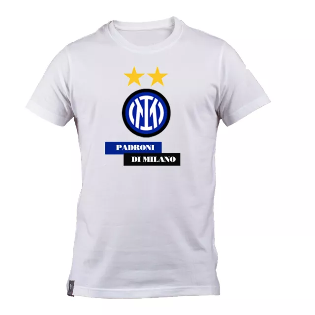 T-shirt Uomo Logo Inter Seconda Stella Scudetto Campioni D'Italia