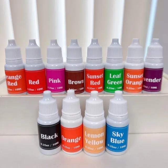 12 Colors Liquid Dye Colorant Set for Soap Bath Bomb Making Food Grade Skin Safe