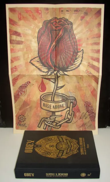 Shepard Fairey Obey Supply & Demand 20Th Anniversary Ed. & Poster Both Signed 2