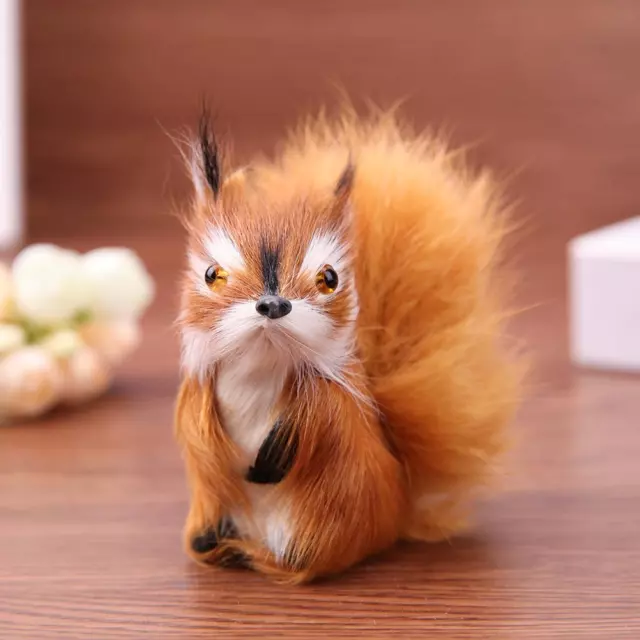 Plush Artificial Fake Squirrel Collectible Animal Lightweight for Home Ornaments 3