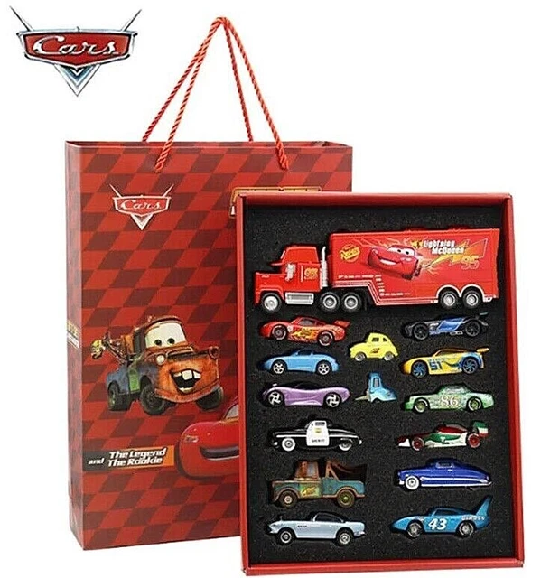 Disney Pixar Cars 3 Lightning McQueen Mater Metal Diecast 1:55 Car Model Set Toy