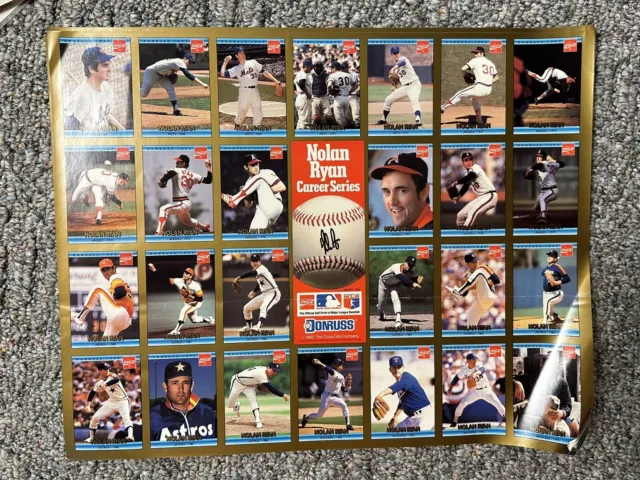10 COPIES -1992 Donruss Nolan Ryan Career Series Baseball Cards Posters- 18 x 14