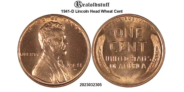 1941-D Lincoln Head Wheat Cent Penny SC1