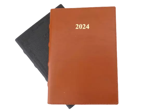 A5 2024 Diary InTempo Day A Page Italian Asst Faux Leather Softback Diaries NEW