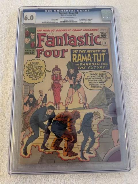 Fantastic Four #19 - CGC 6.0 - OWTW Pages - 1st app. Rama-Tut - Marvel 1963