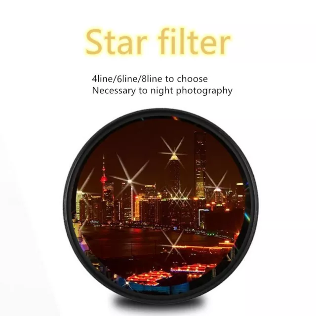 Zomei night view Pro Star Filter 6-Piont cross 40.5-82mm For Canon Nikon DSLR