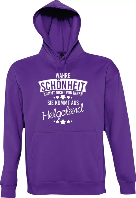 Kapuzen Sweatshirt Wahre Schönheit kommt aus Helgoland