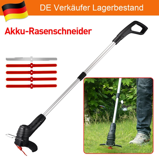 Akku-Rasentrimmer Freischneider Mit 2 Akkus & Ladegerät – 800W, 21V, Kabellos & Mit Rädern Akku-Rasentrimmer Freischneider Mit 2 Akkus & Ladegerät – 800W, 21V, Kabellos & Mit Rädern