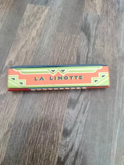Jouet Ancien Harmonica "La Linotte" Émile camelin Années 50 60 neuf