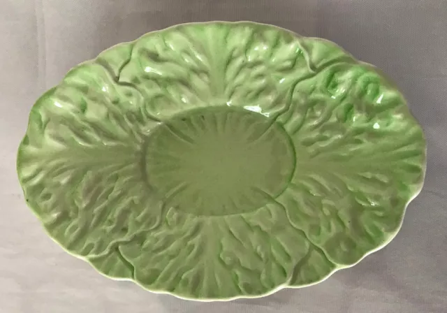 Vintage CarltonWare Handpainted Australian Design Lettuce Leaf Serving Dish 2096