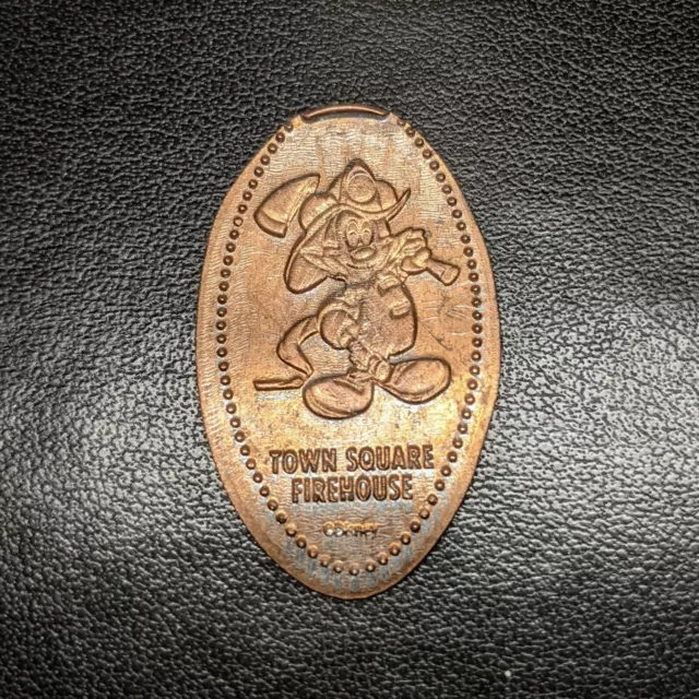 Disney MICKEY FIREMAN Town Square Firehouse - Pressed Coin, Enlongated Penny