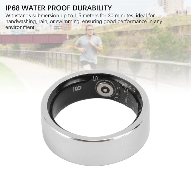 Picture of SMART RING STEP Counting Fitness Tracker Ring 5.1 Silver With APP For £ ...