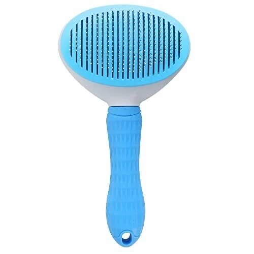 Cat & Dog Grooming & Deshedding Self Cleaning Comb Brush Pink, Blue, Gray, Green
