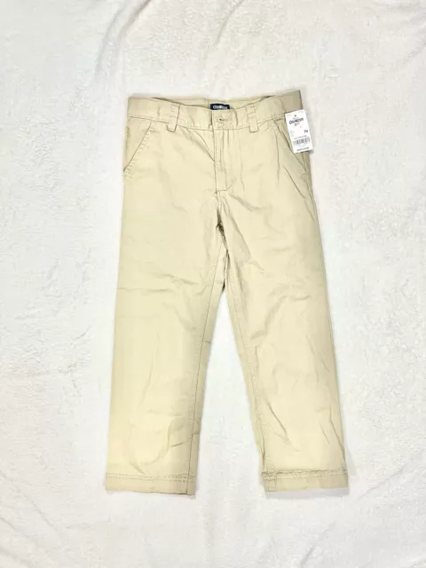 OshKosh Khakis Pants Boys Size 7 7H Husky Tan Beige NWT School Uniform Kids