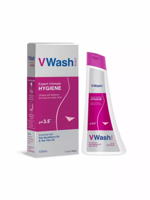 VWash V Wash Plus  Vaginal Liquid Wash pH 3.5* Hygiene Dryness 20 ml