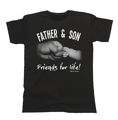 Father & Son Da Uomo T-shirt DI NATALE Organic PAPA 'Friends For Life Eco Friendly
