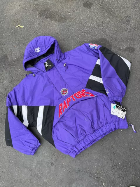 Vintage 1994 Toronto Raptors NBA Starter Jacket 1/4 Zip Pullover Puffer  Size XL