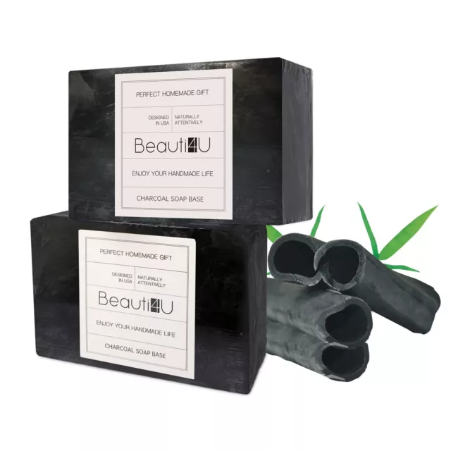 2LB Soap Base - Charcoal Soap Making Supplies with Soap Making Kit - Melt and...