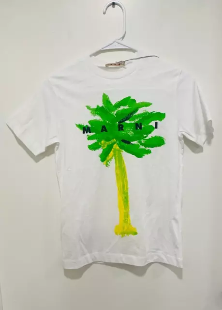 Marni Kids NWT Palm Tree Cotton Logo Print T-Shirt Dress Girls Size 6